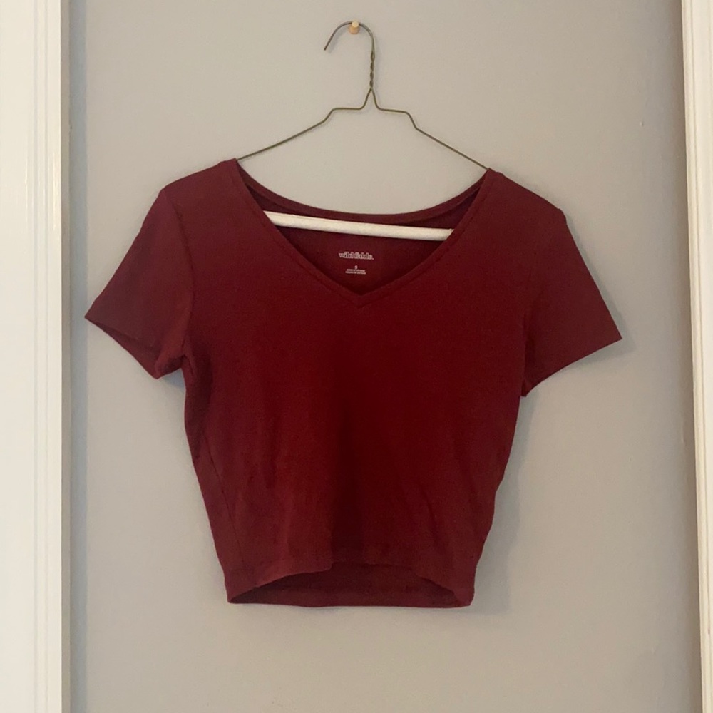 Red crop top